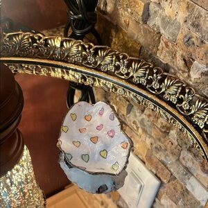 Roller Rabbit Disco Heart Oyster Ring Dish